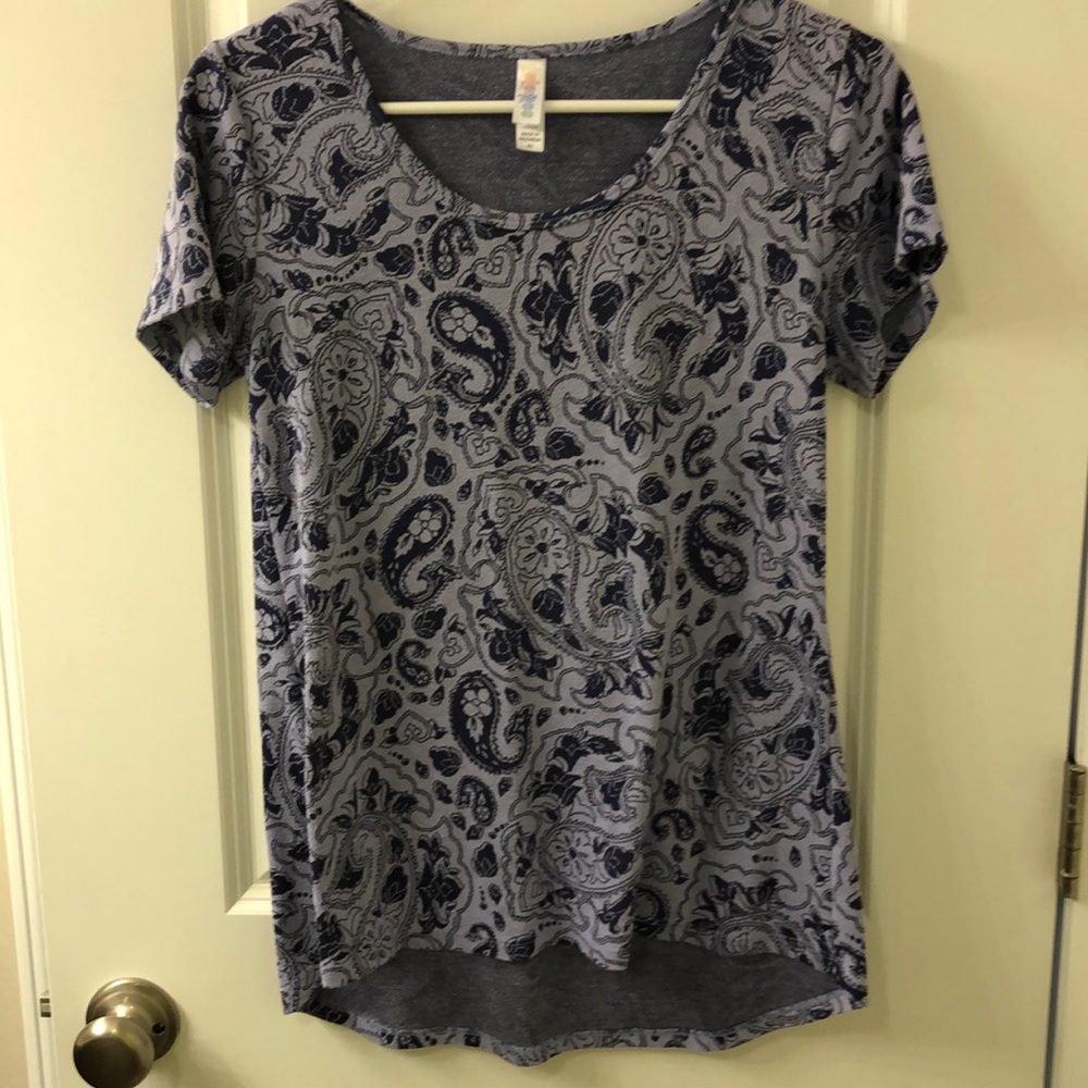 LuLaRoe Purple Floral Shirt